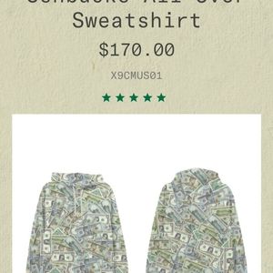 Rare 100% Authentic Usher Ushbucks Limited Edition Money Sweatshirt Hoodie MS…